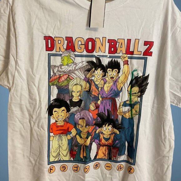 NWT Women's Graphic Dragon Ball Z T-shirt Cartoon Kanji Characters SZ S - Picture 6 of 6